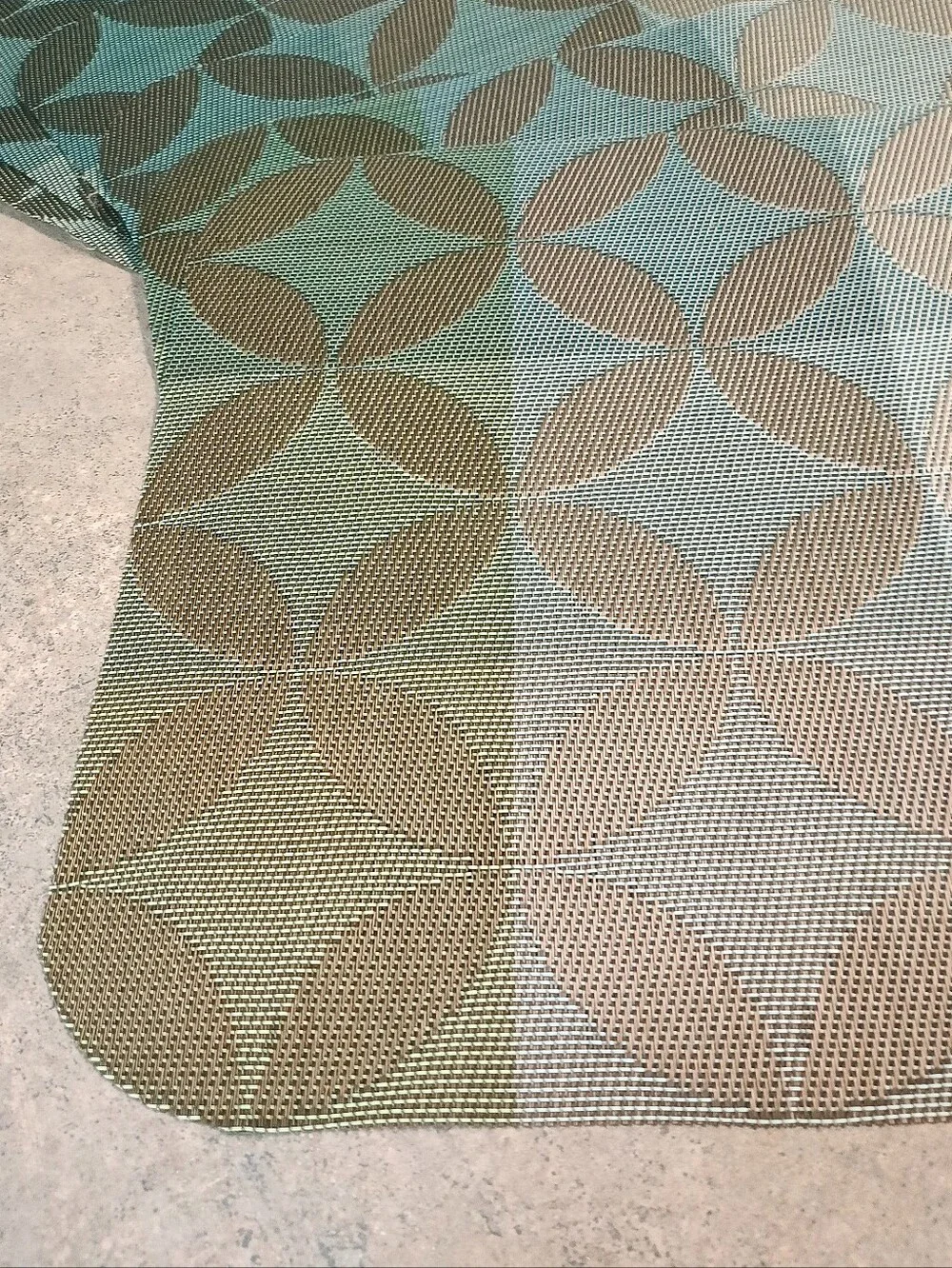 NWT Pier 1 Imports 6 Teal Blue, Aqua & Taupe Placemats & 8 Teal & Taupe Napkins